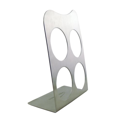 K Cup 4 Hole Display Curved Top Edge Brushed Stainless Steel